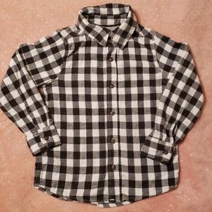 B&W Checkered Button Up